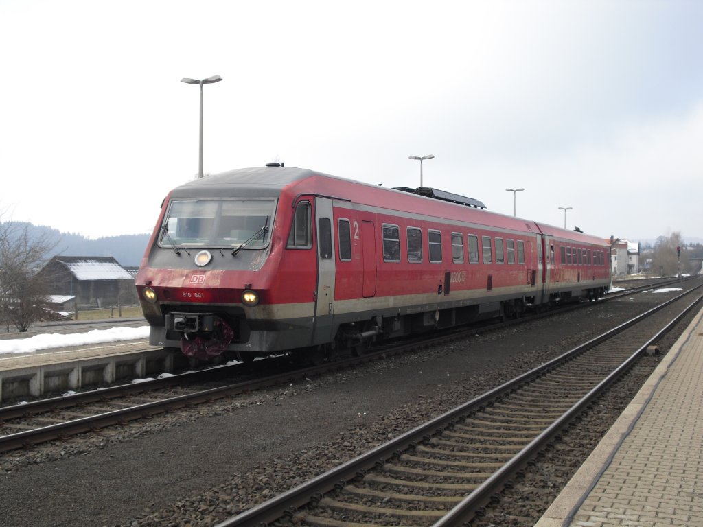 610 001/610 501 fahren zwischen N�rnberg und Marktredwitz, hier hab ich sie am 28.02.11 in Neusorg gesehen.