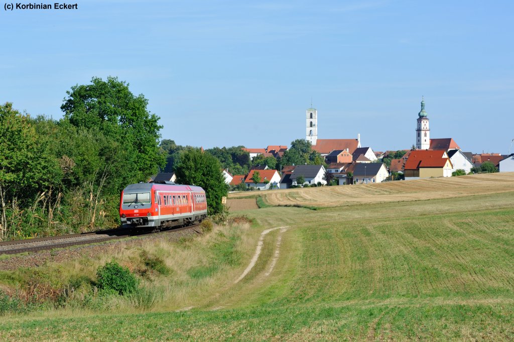 610 003 als RE 3591 als RE von N�rnberg nach Regensburg Hbf kurz vor Sulzbach-Rosenberg, 18.08.2012