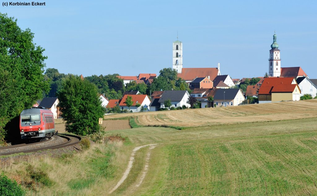 610 006 als RE 3566 nach Nrnberg bei Sulzbach-Rosenberg, 18.08.2012