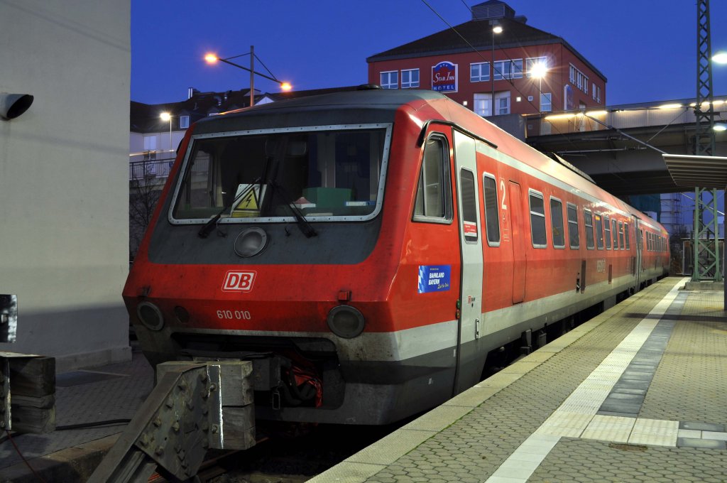 610 010 in Regensburg Hbf (27.11.2011)