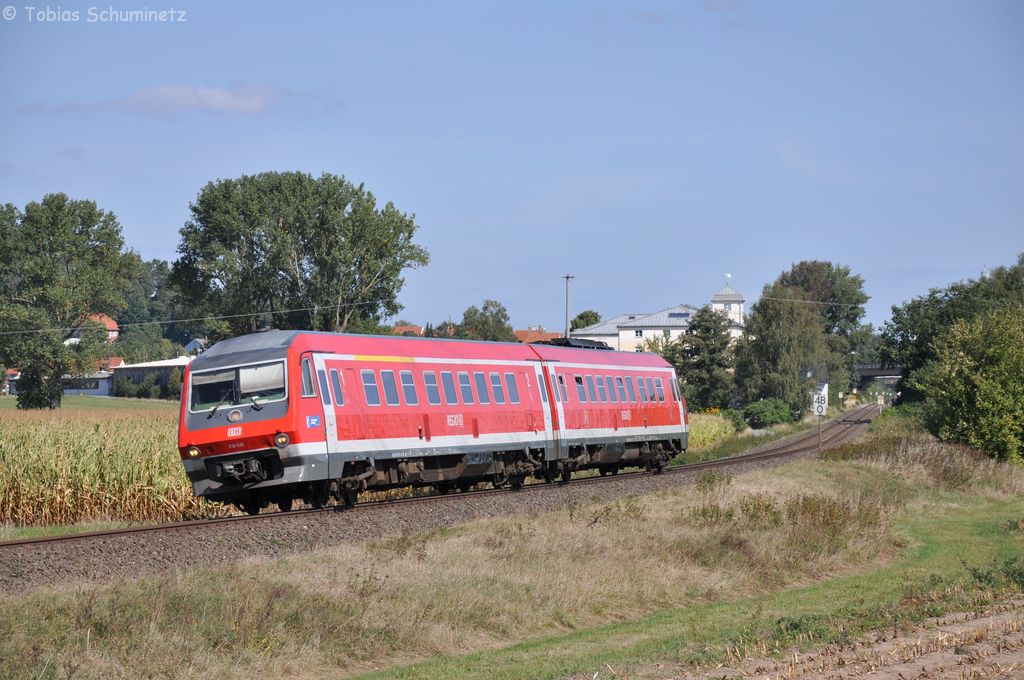 610 015 als RE3516 am 16.09.2012 bei Rothenstadt
