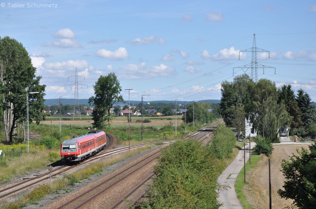 610 019 als RE3551 am 12.08.2012 im Bahnhof Irrenlohe