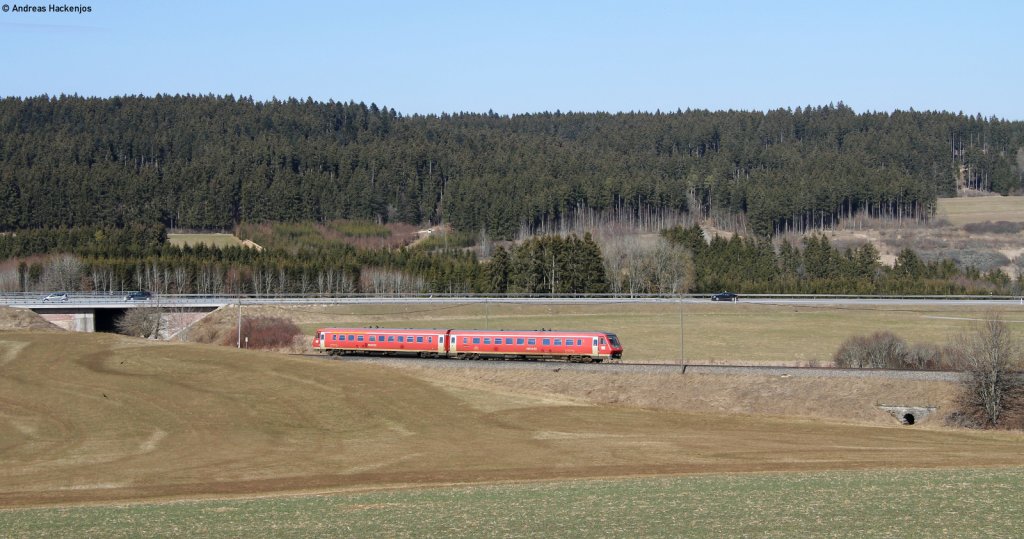 611 *** als RE 22306 (Neustadt(Schwarzw)-Rottweil) bei Unadingen 10.3.12