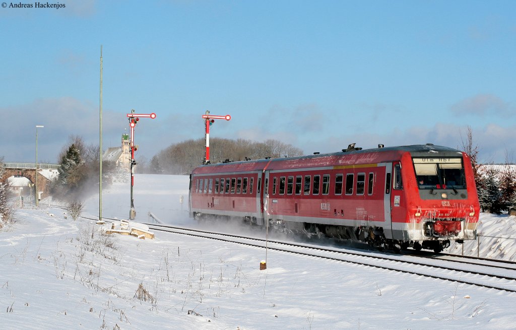 611 013-4 als RE 3211 (Neustadt(Schwarzw)-Ulm Hbf) in Lffingen 2.1.10