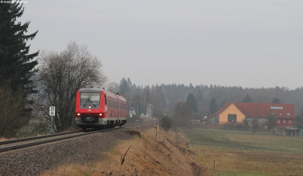 611 017-4 als RE 22307 (Rottweil-Neustadt(Schwarzw) bei Zollhaus 24.11.12