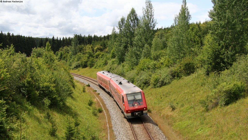 611 038-1 als RE 22306 (Neustadt(Schwarzw)-Rottweil) bei D�ggingen 14.7.12