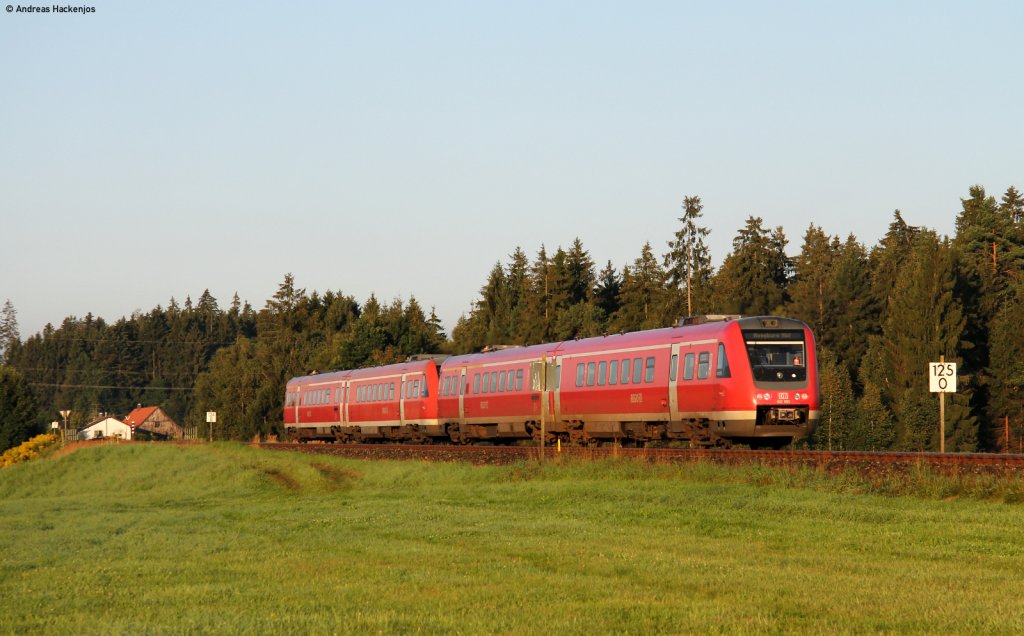 612 *** und 090-1 als RE 57605 (Lindau Hbf-Augsburg Hbf) bei Maria Thann 17.8.11