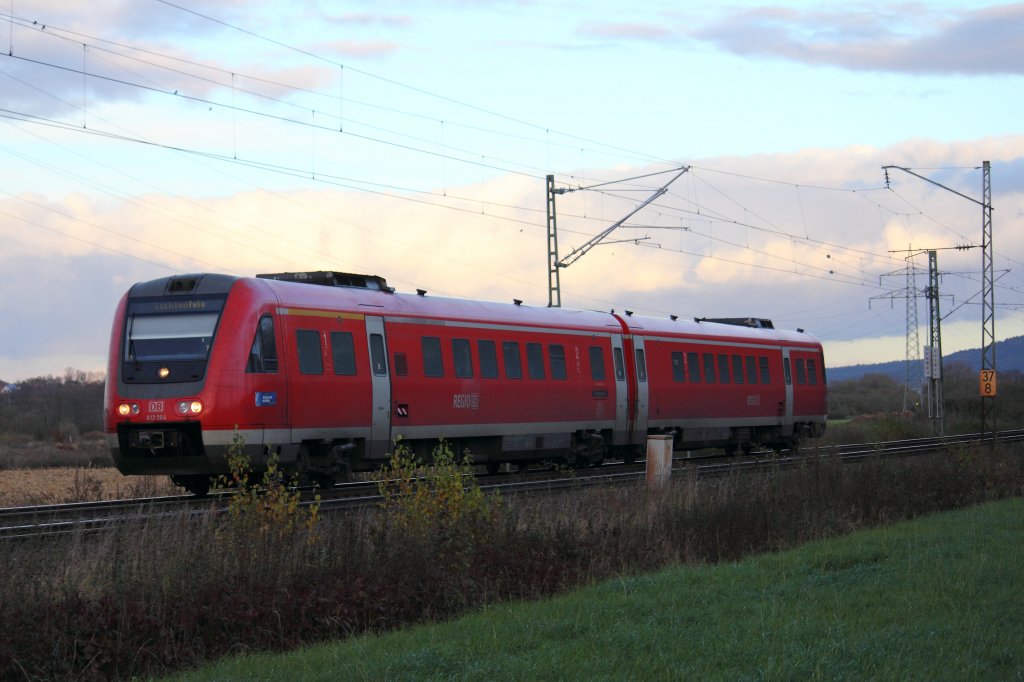 612 064 DB bei Trieb am 02.11.2012.