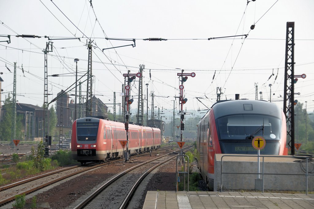 612 103 & 486 am 27.05.10 als IRE Dresden-Nrnberg in Chemnitz