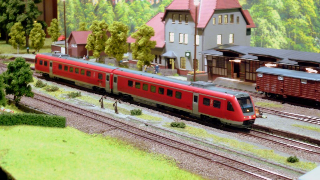 612 560-3 58 auf einer Modellbahnanlage in Gera. Foto 03.11.2012