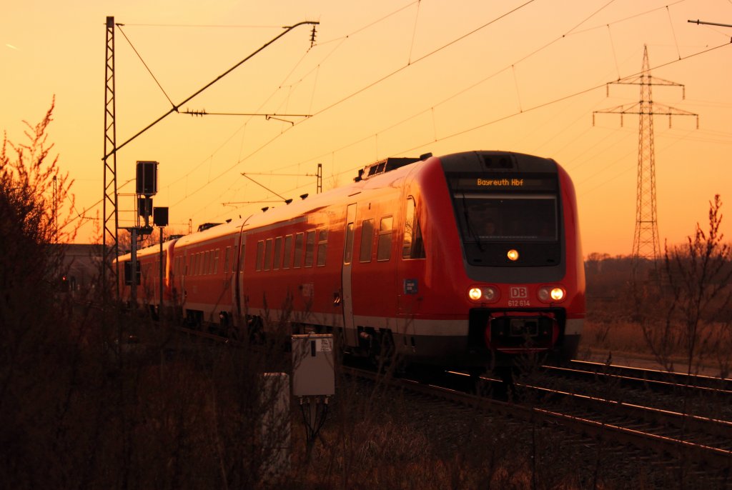 612 614 DB bei Trieb am 22.11.2012.
