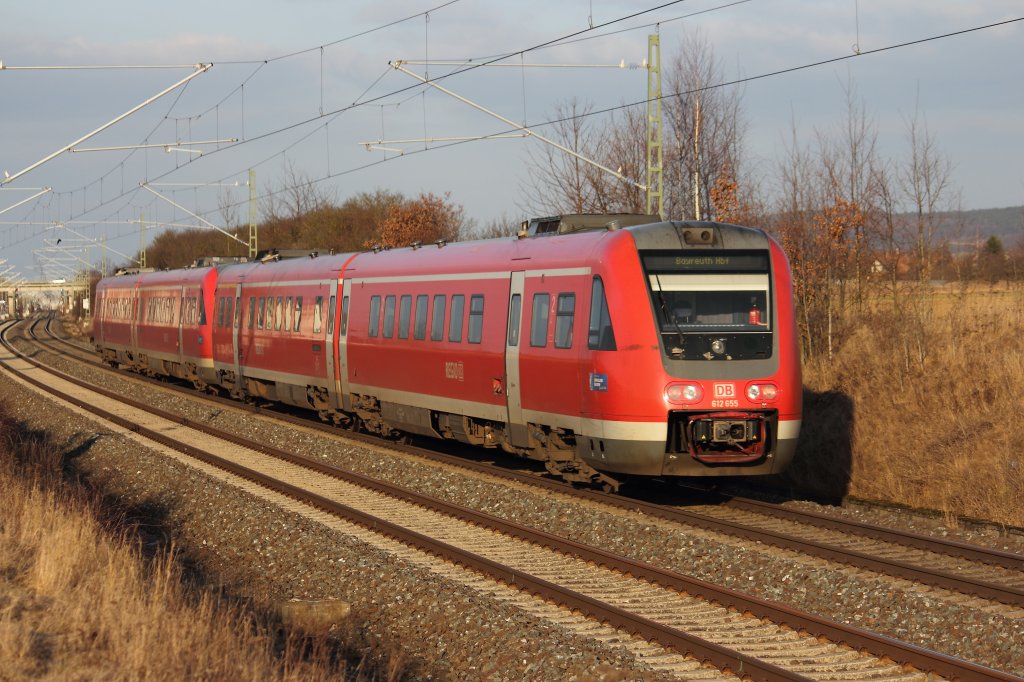 612 655 DB REGIO bei Staffelstein am 08.03.2012.