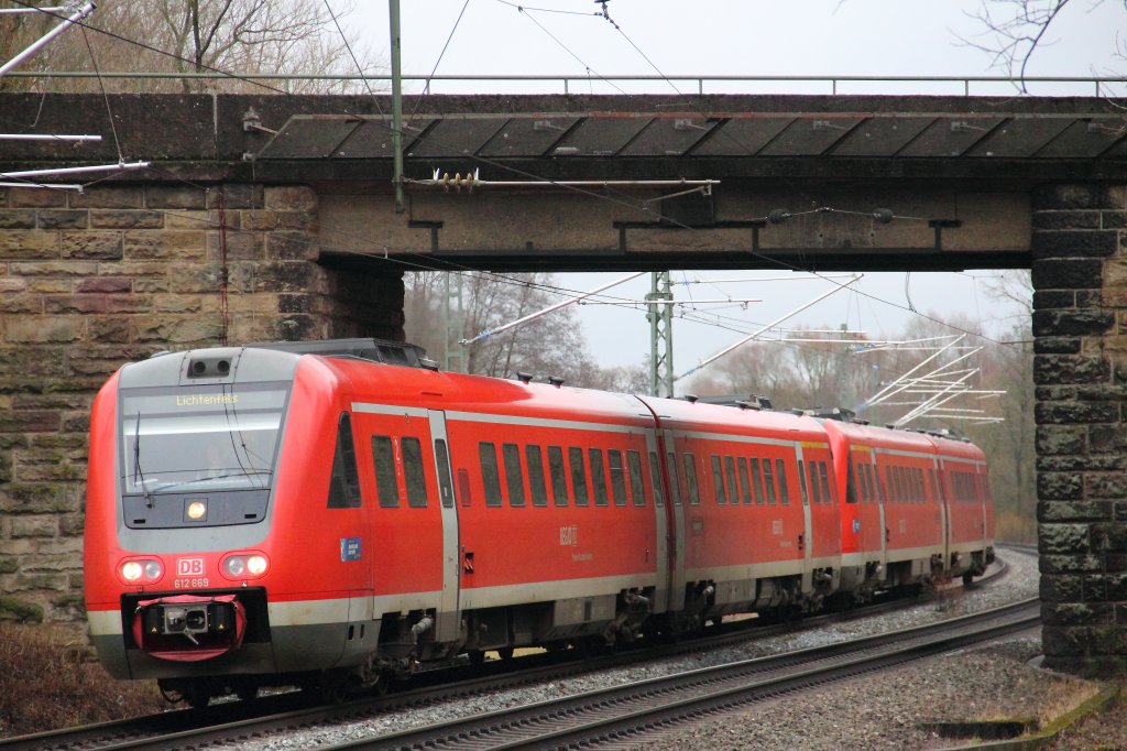 612 669 DB bei Michelau am 05.01.2013.