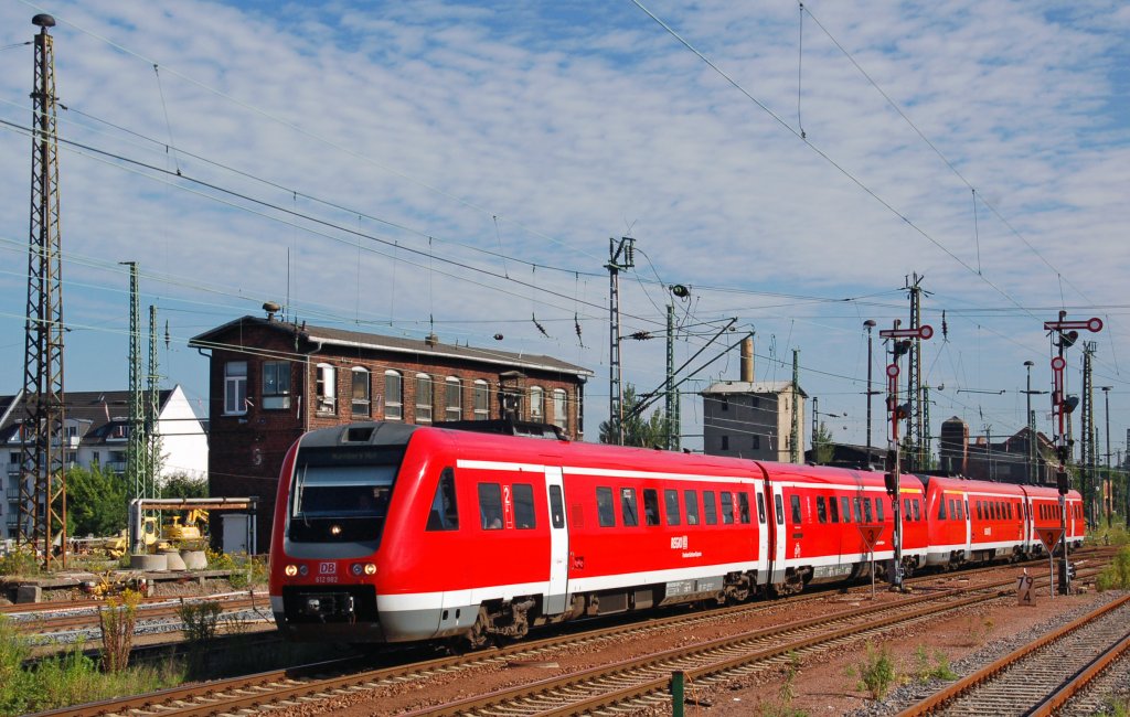 612 982 erreicht als Franken-Sachsen-Express den Chemnitzer Hbf. Ziel ist Nrnberg.