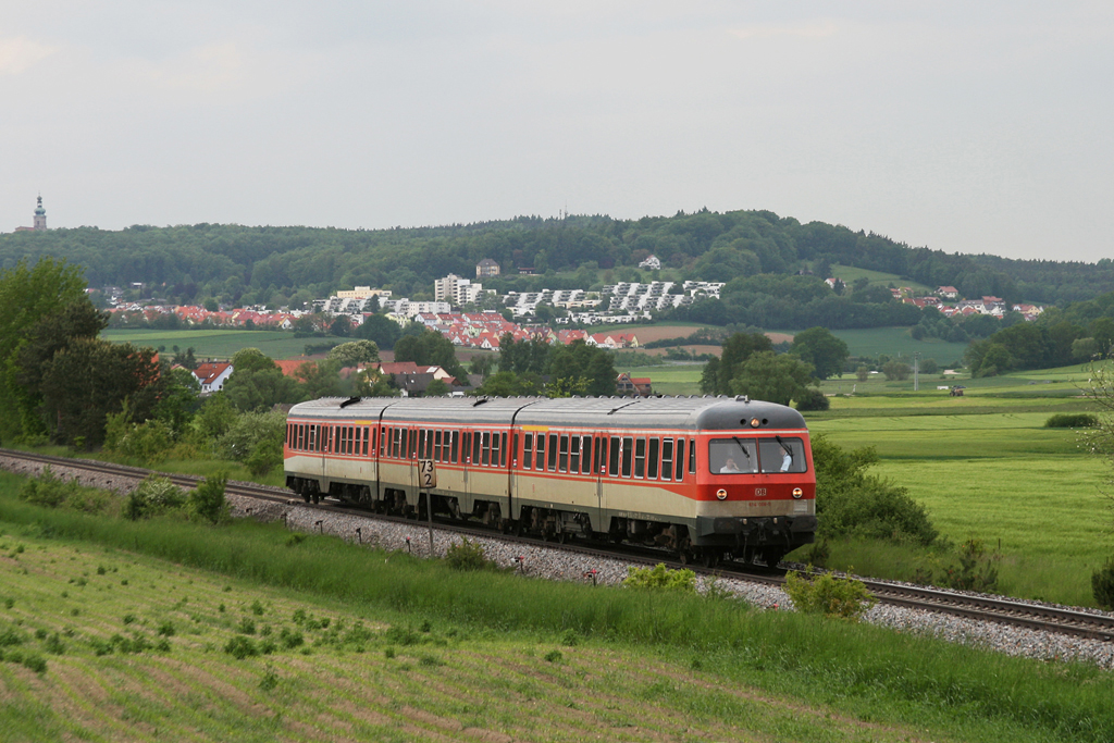 614 005/006 als Umleiter RE am 28.05.2010 bei Hiltersdorf.