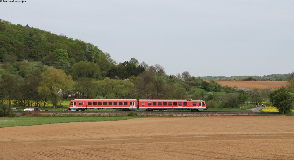 628 *** als RE 15563 (Glauburg-Stockheim-Frankfurt(Main)Hbf) bei Lindheim 29.4.12