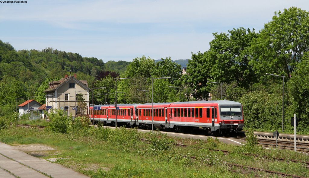 628 236-2 und *** als RE 20734 (Erzingen(Baden)-Basel Bad Bf) in Wehr-Brennet 17.5.12