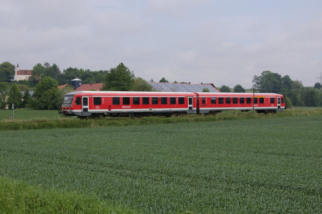 628 288 als RB Passau-M�hldorf (Obb) am 29.05.2010 bei Ruhstorf a.d.Rott.