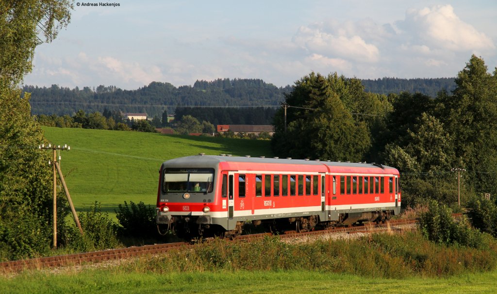 628 334-5 als RB 22850 (Hergatz-Aulendorf) bei Hergatz 12.8.11