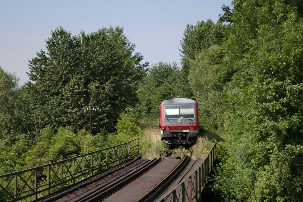 628 417 als RB 32319 nach Neufahrn (Ndb)am 24.06.2010 in Bogen.
