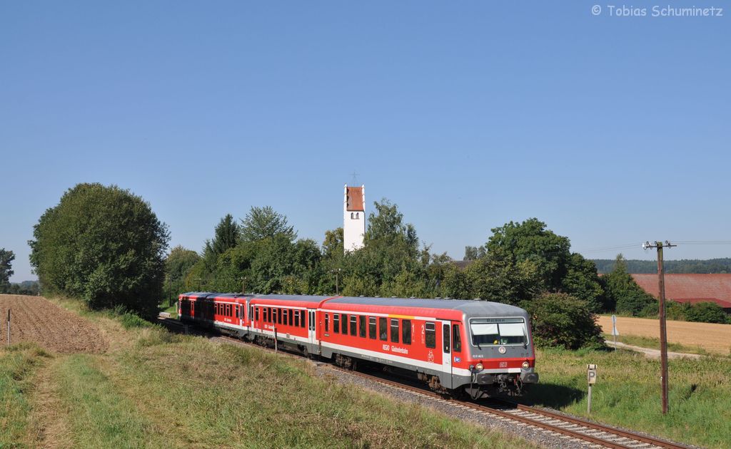 628 422 + 423 als RB59716 am 19.08.2012 bei Oberlindhart