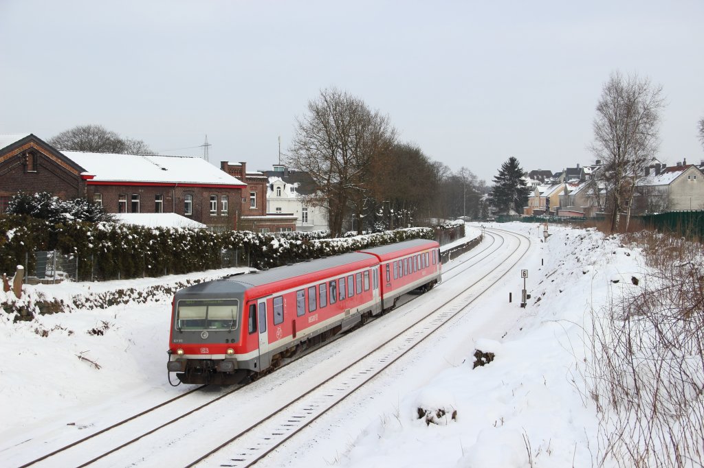 628 512 als RB 30767 (Wuppertal Hbf - Solingen Hbf) in Remscheid-Lennep am 26.01.13