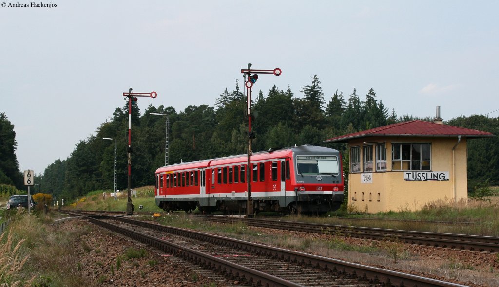 628 571-2 als RB 27250 (Waldkraiburg-Trostberg)in Tssling 28.8.09