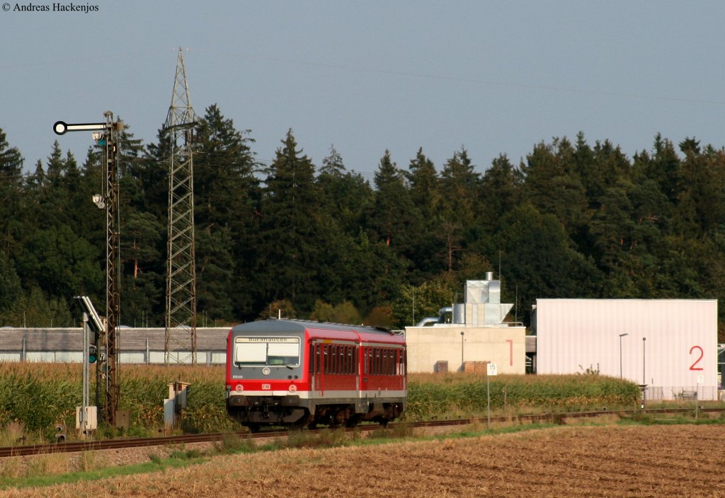 628 612-4 als RB 27258 (Rosenheim-Burghausen(Oberbay)) in Alttting 28.8.09