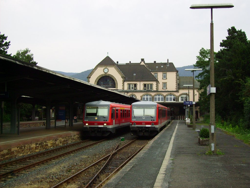 628 620 und 628 603 gaben sich am 21.08.2012 im Bahnhof Bad Harzburg ihr Stelldichein.