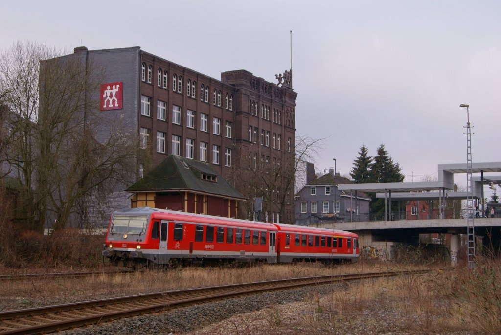 628 670 als RB 47 nach Wuppertal Hbf zwischen Solingen-Grnewald und Solingen-Mitte am 28.01.2012