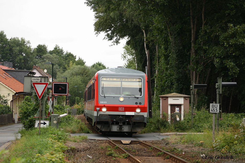 628/928 613 mit einer RB von Braunschweig nach Bad Harzburg am 31.07.2011 kurz vor ihrem Ziel.