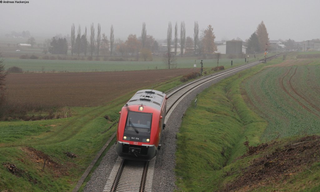 641 014-6 als RB 26740 (Schaffhausen-Erzingen(Baden) bei Neunkirch 18.11.12