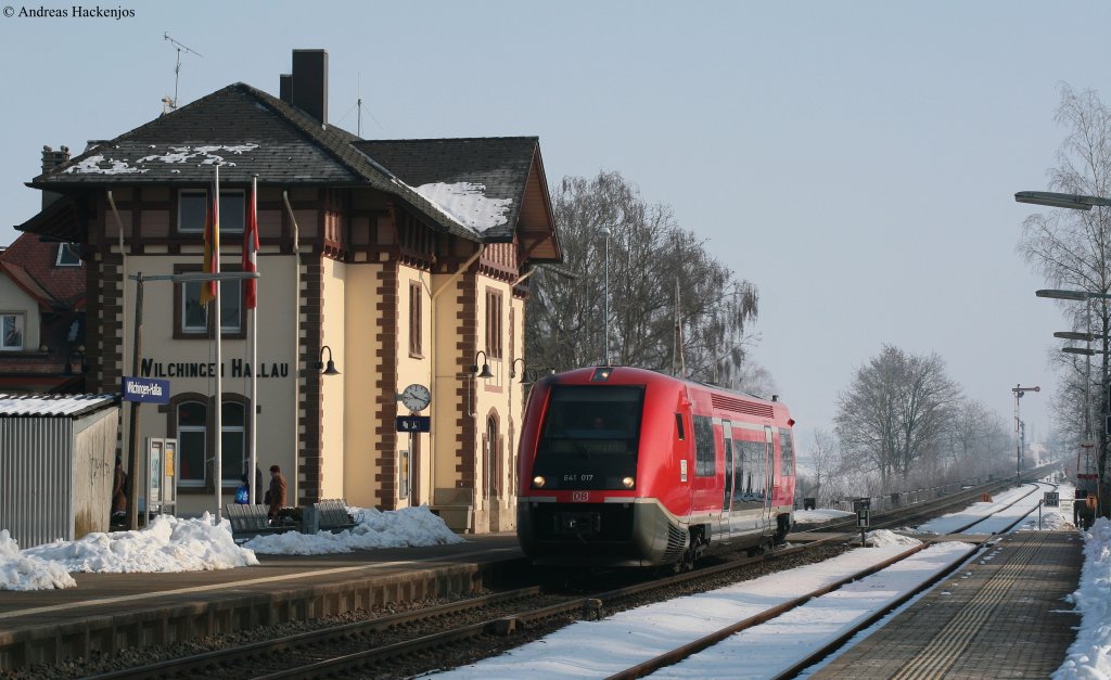 641 017-9  als RB 31238 (Schaffhausen-Erzingen(Baden)) in Wilchingen Hallau 16.2.10