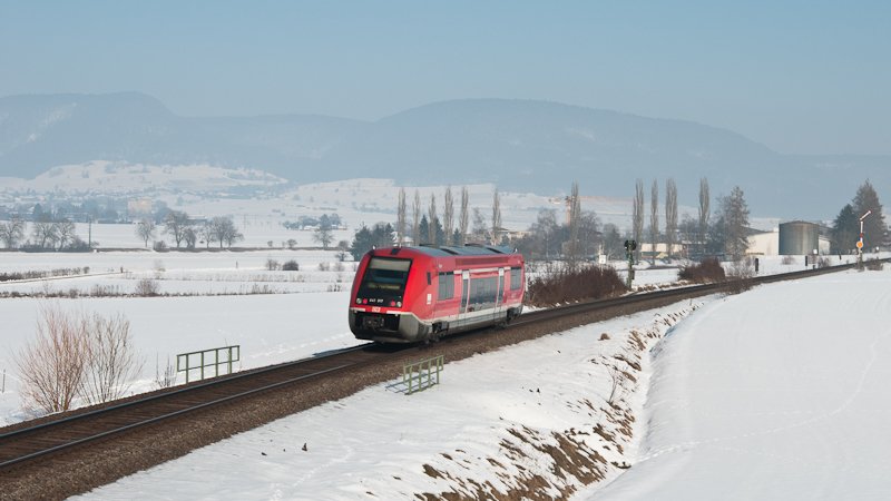 641 017 als RB 31255	(Erzingen (Baden) - Schaffhausen) am 16. Februar 2010 bei Neunkirch.