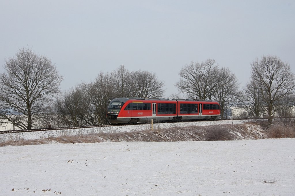 642 018/518 als RB16463 am 21.02.2011 vor Pausa. 