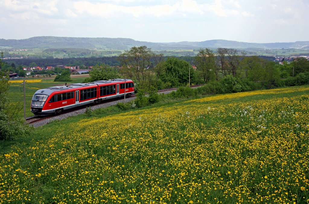 642 115 ( Amorbach ) als RB58730 Grfenberg - Nrnberg-Nordost zwischen Grogeschaidt und Kalchreuth, 30.4.011.