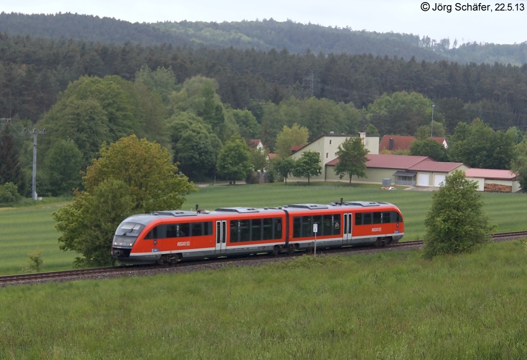 642 116 hat am 22.5.13 Ramsberg verlassen und fhrt weiter nach Pleinfeld.