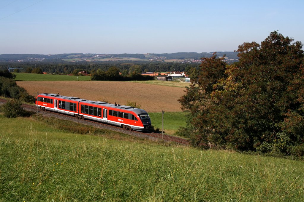 642 117 als RB58735 Nrnberg-Nordost - Grfenberg zwischen Kalchreuth und Grogeschaidt, 1.10.011.