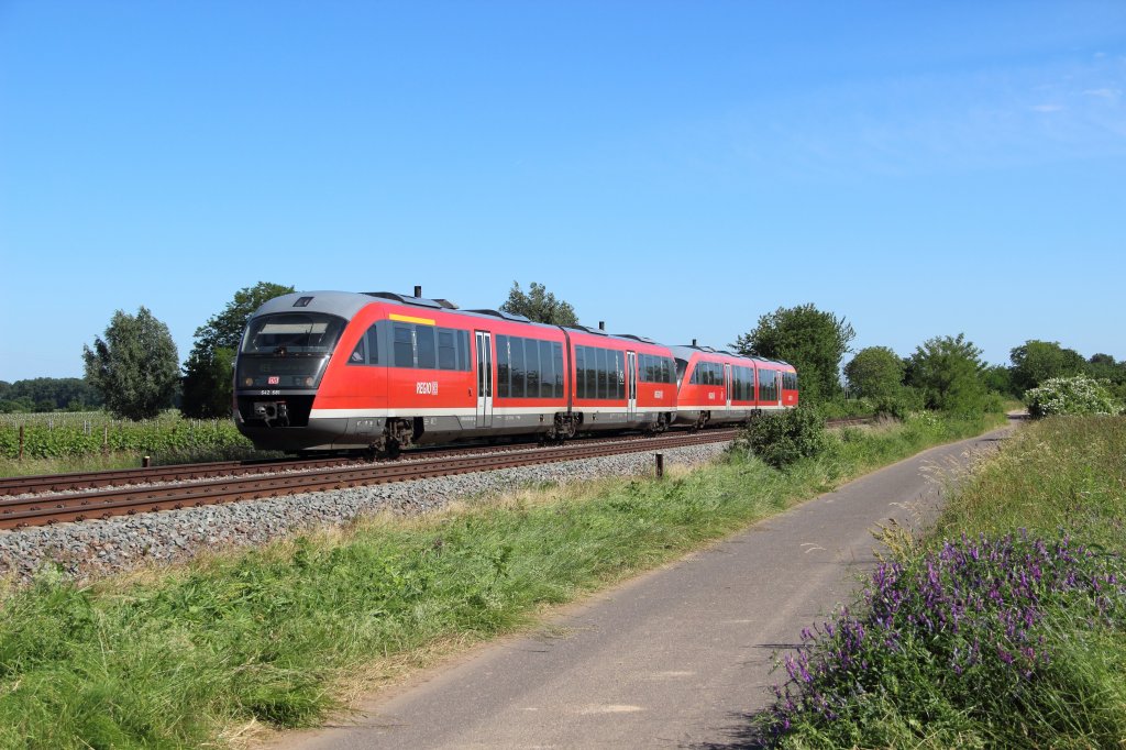 642 681 und ein weiterer 642 als RB nach Neustadt (Weinstr) Hbf bei Edesheim (Pfalz) am 16.06.13
