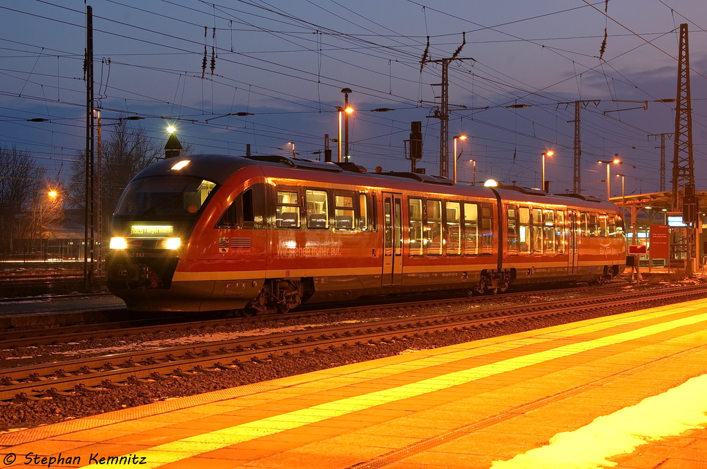 642 693-5 als RB26 (RB 27831) von Stendal nach Tangermnde in Stendal. 15.02.2013