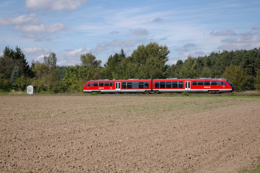 642 xxx als RB 58988 Gunzenhausen-Pleinfeld am 10.09.2011 bei Frickenfelden.