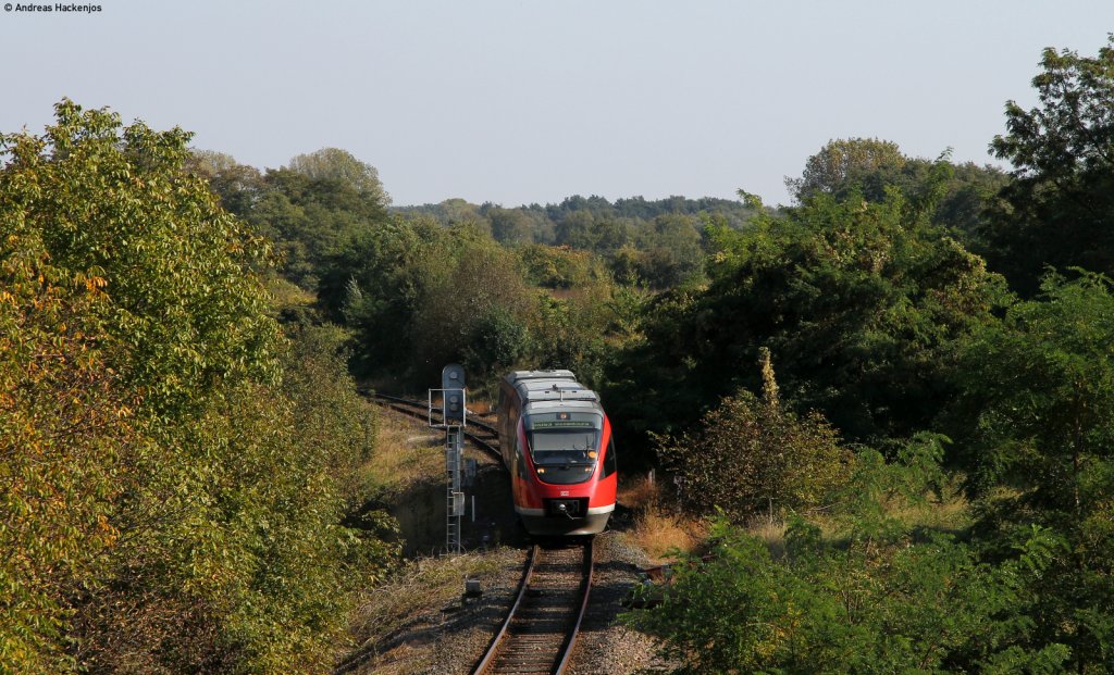 643 007-8 als RB 18825 (Neustadt(Weinstr)Hbf-Wissembourg) bei der Einfahrt Wissembourg 3.10.11
