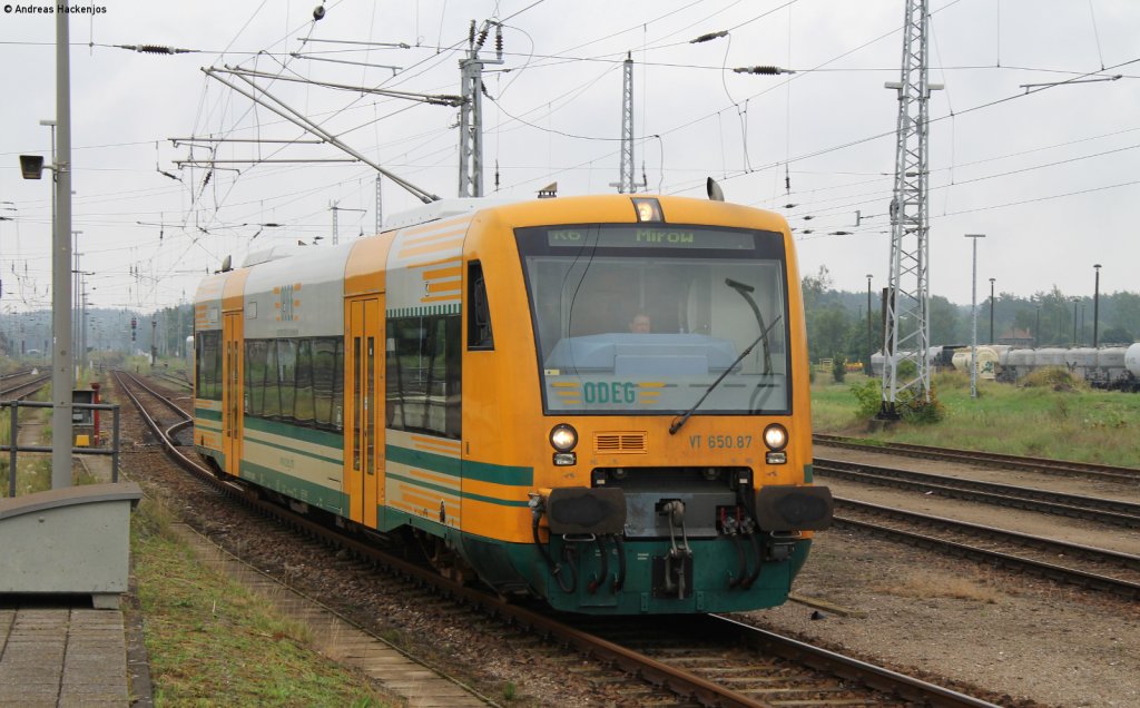 650 087-0 als OE 79460 (Neustrelitz Hbf-Mirow) in Neustrelitz 6.8.12