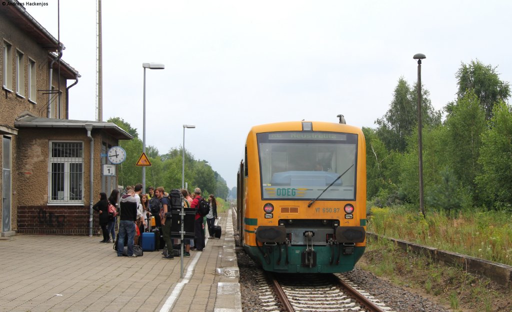 650 087-0 als OE 79460 (Neustrelitz Hbf-Mirow) in Mirow 6.8.12