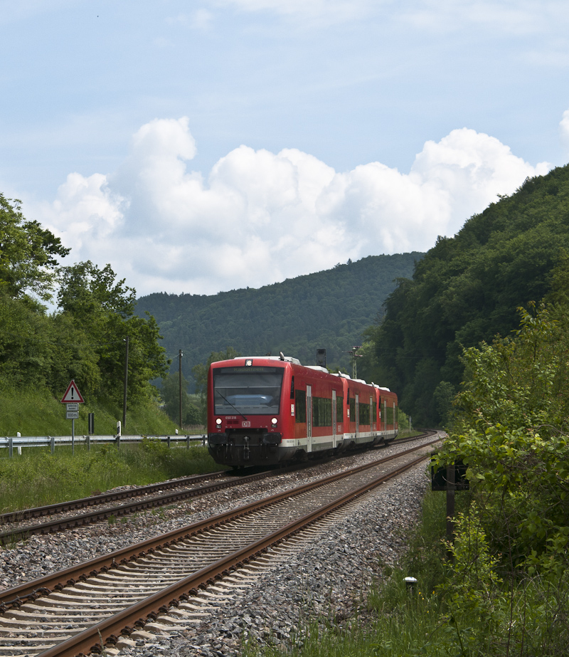 650 318 + 2 weitere Regioshuttles als RB 22754 (Friedrichshafen Stadt - Radolfzell) am 29. Mai 2010 beim B Rehbsch.