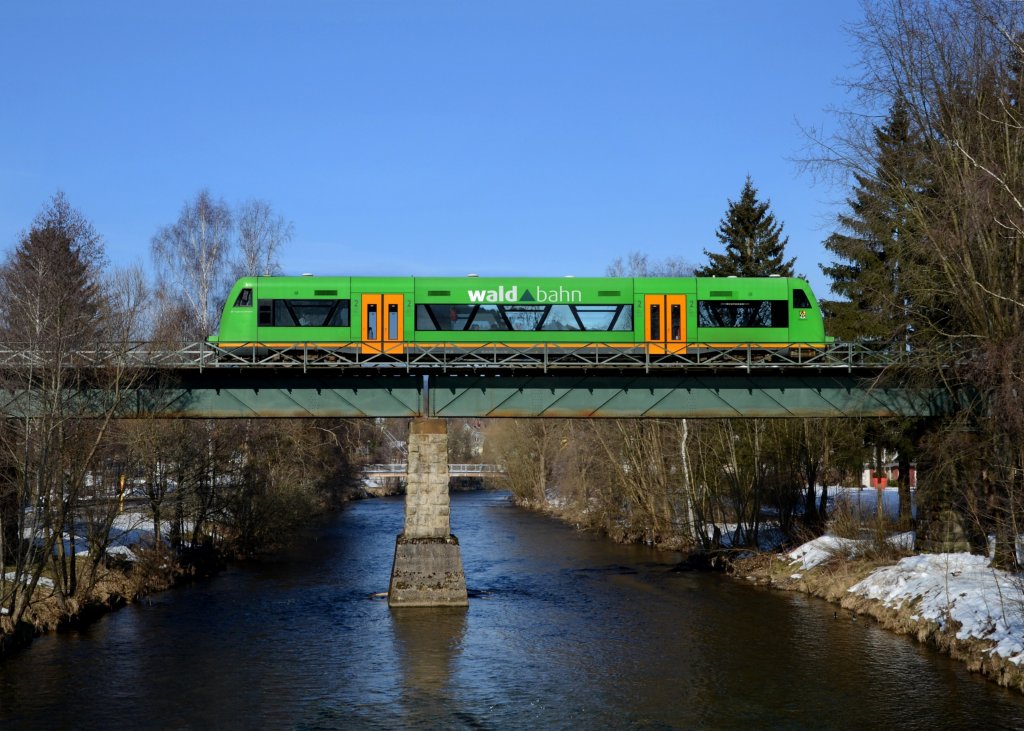 650 660 (VT 25) als RB nach Grafenau am 03.03.2013 in Zwiesel.