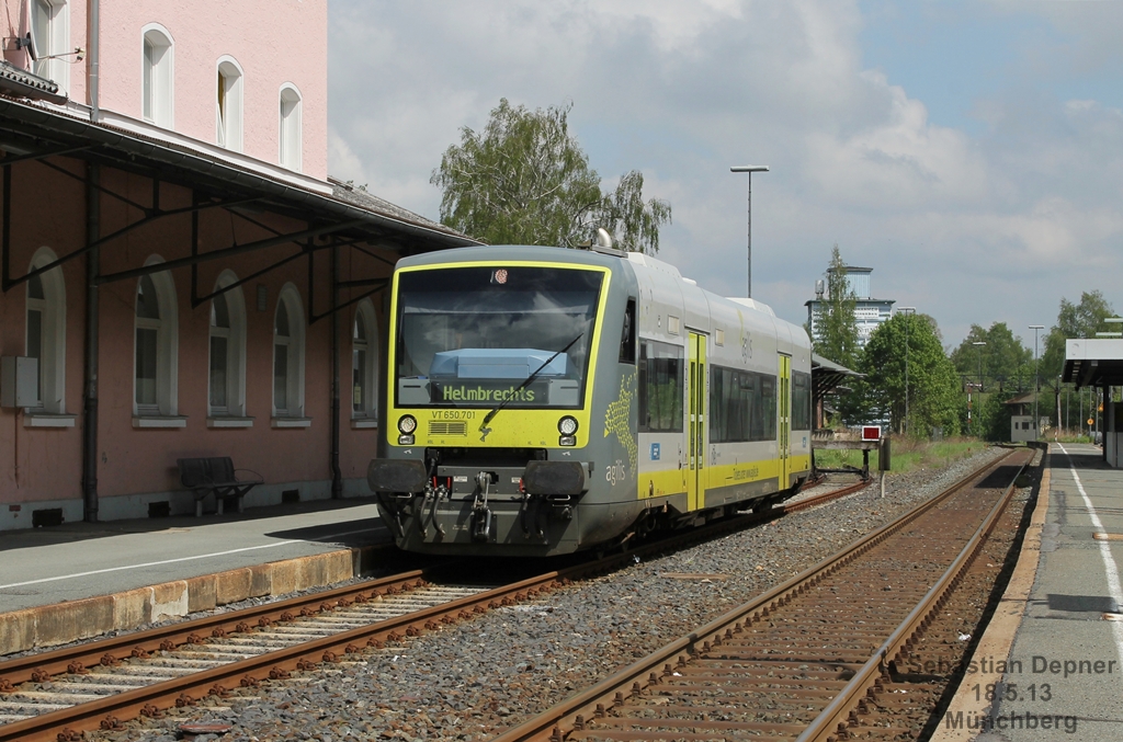 650 701 von Agilis am 18.5.13 in Mchberg zur Fahrt nach Helmbrechts