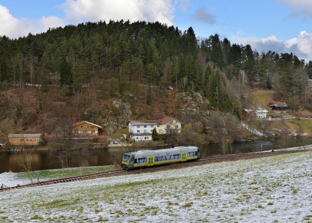 650 703 bei einer berfhrungsfahrt nach Viechtach am 08.02.2013 bei Schnitzmhle.