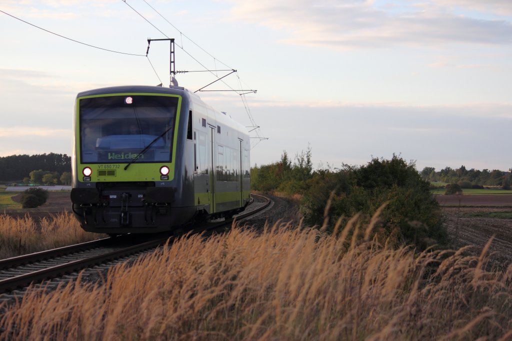 650 732 Agilis bei Ebersdorf am 28.09.2012.