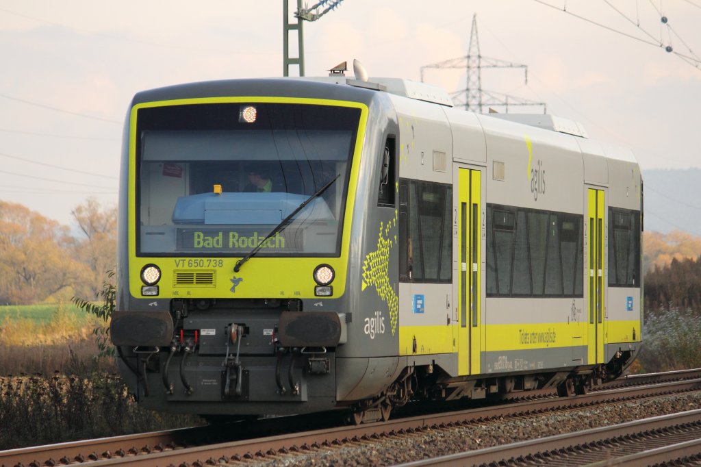 650.738 Agilis bei Trieb am 29.10.2012.